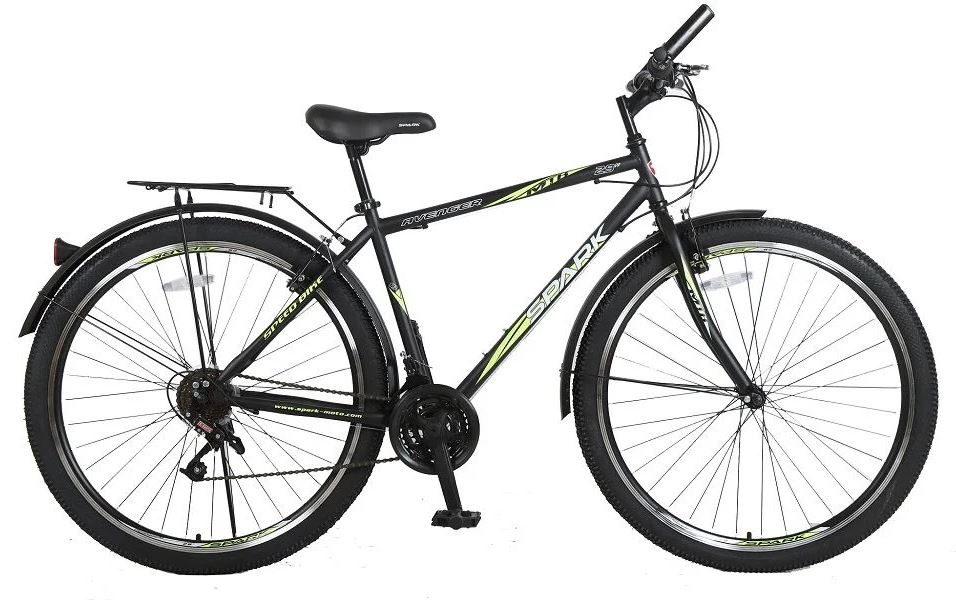 Фотография Велосипед SPARK AVENGER 29" 2021, размер XL, Черно-желтый